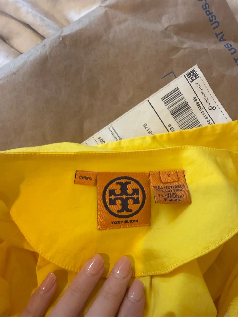 Tory Burch Bright Yellow Sequin mini dress
